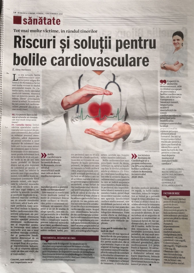 articol cardiologie romania libera