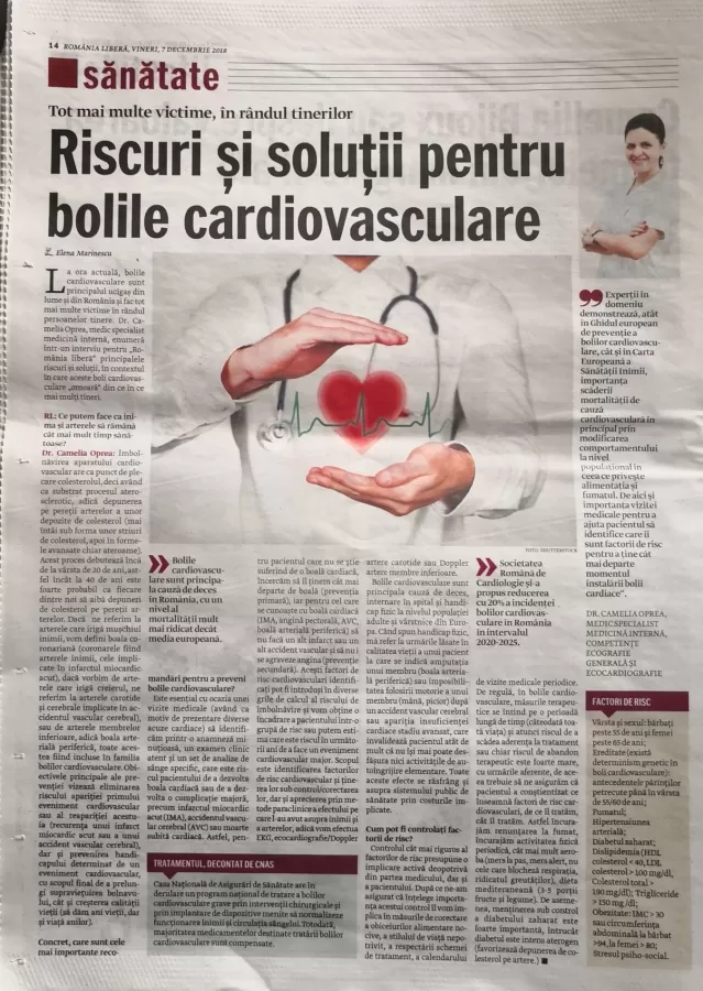 articol cardiologie romania libera